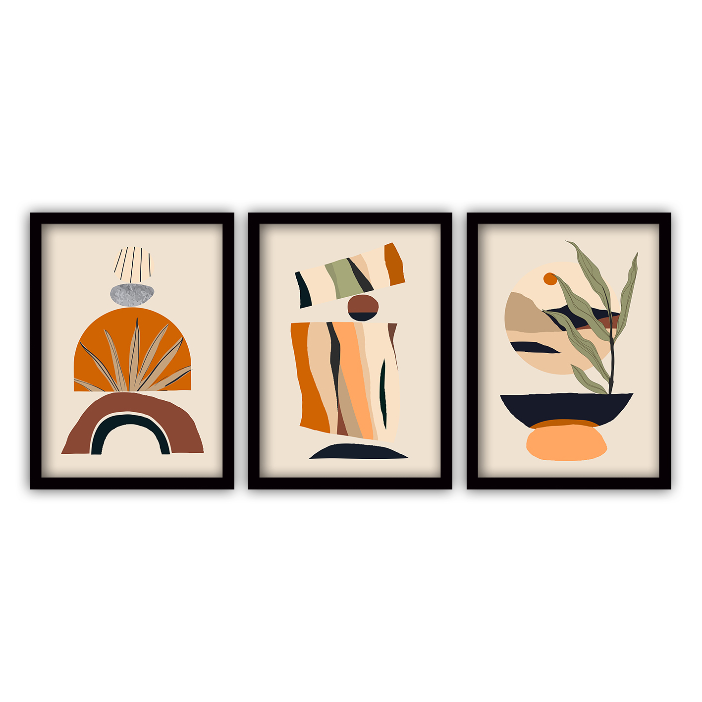 3 Pieces Framed Paintings