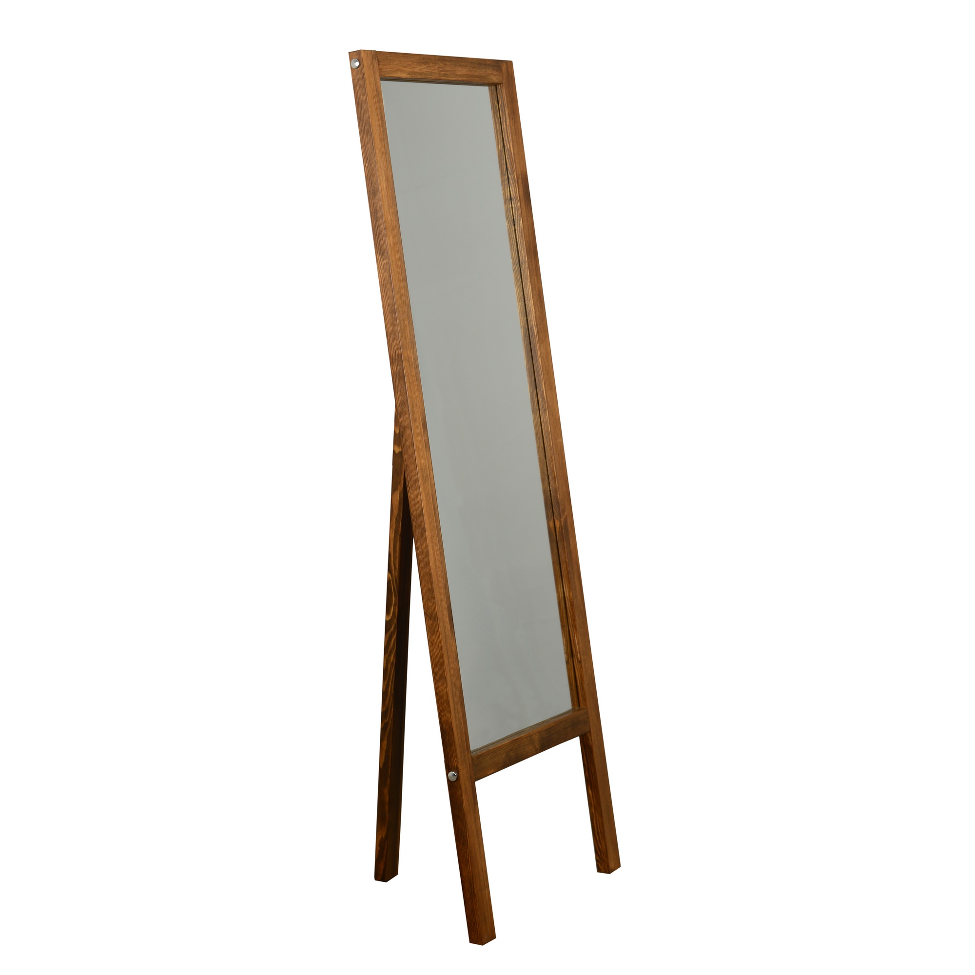 A43 Natural Wood Standing Mirror