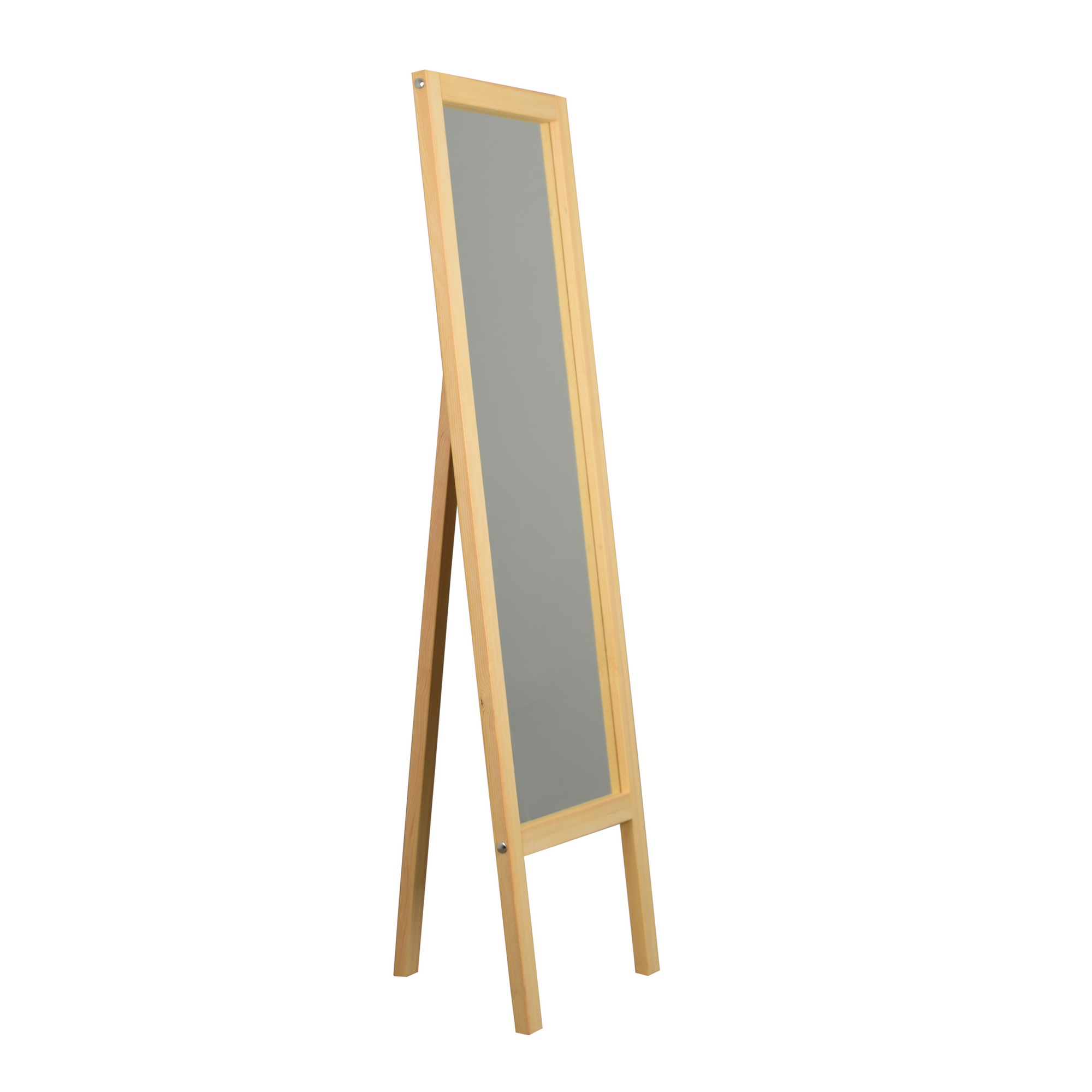 A41 Natural Wood Standing Mirror
