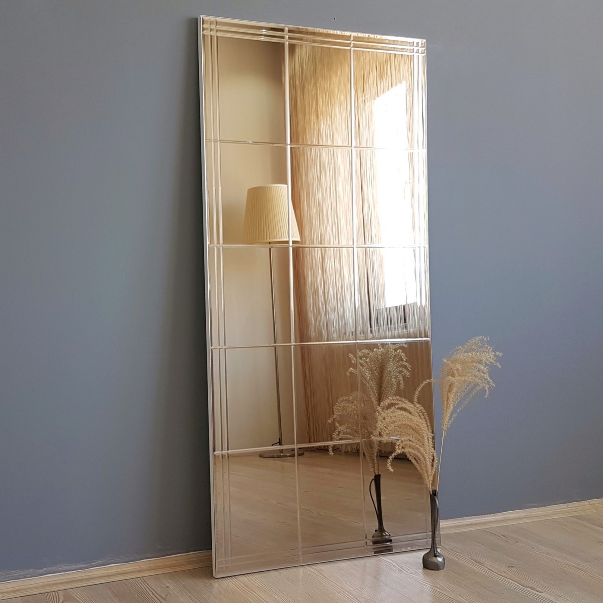 A308D Square Patterned Hall Mirror