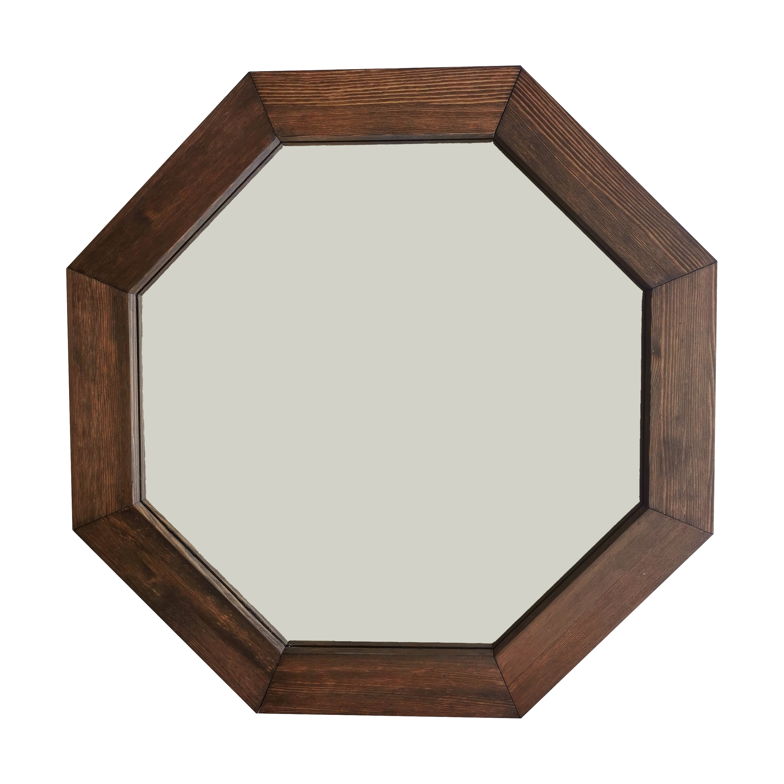 Natural Wood Octagon Hall Mirror