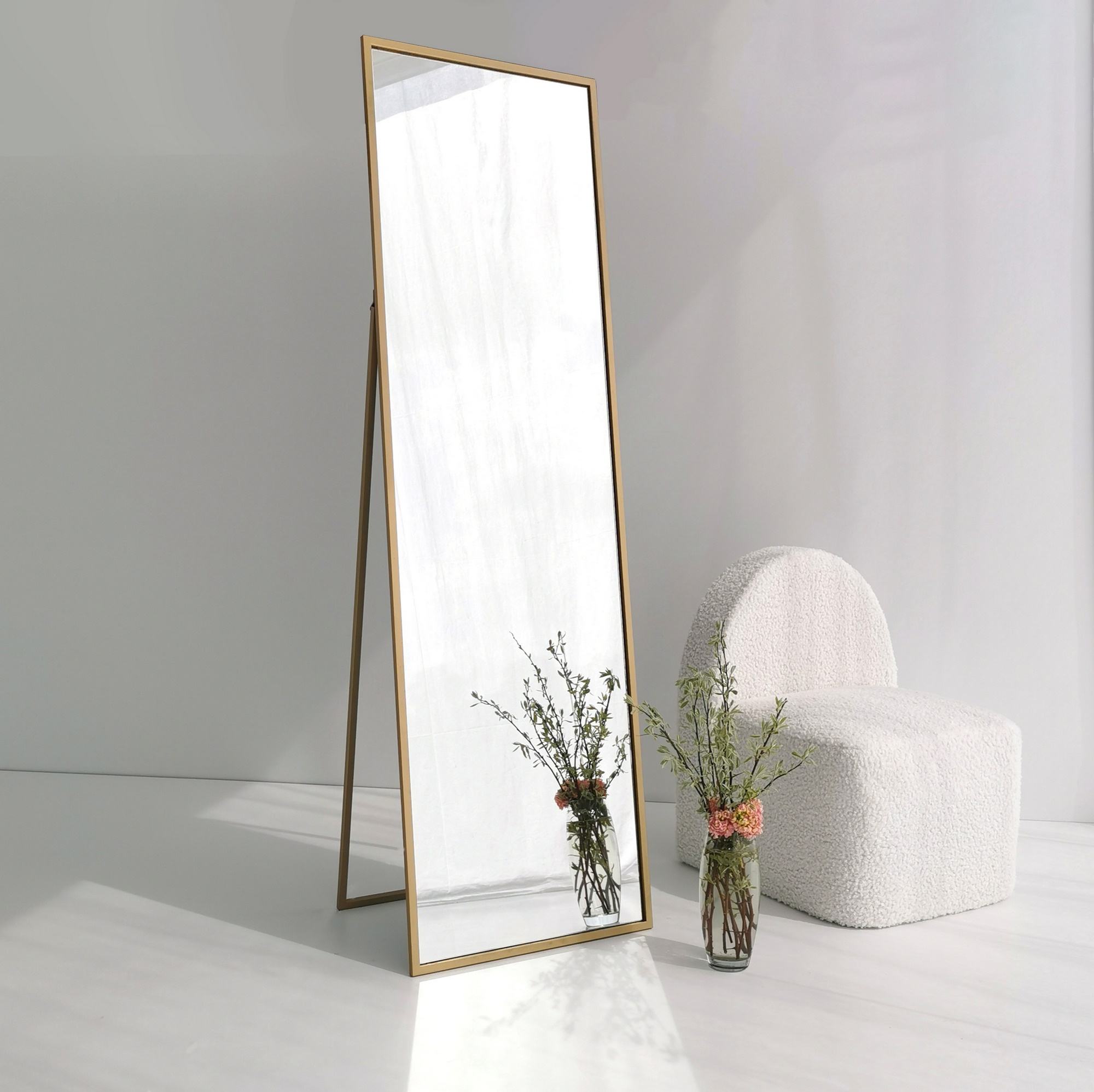 Gold Metal Framed Cool Mirror