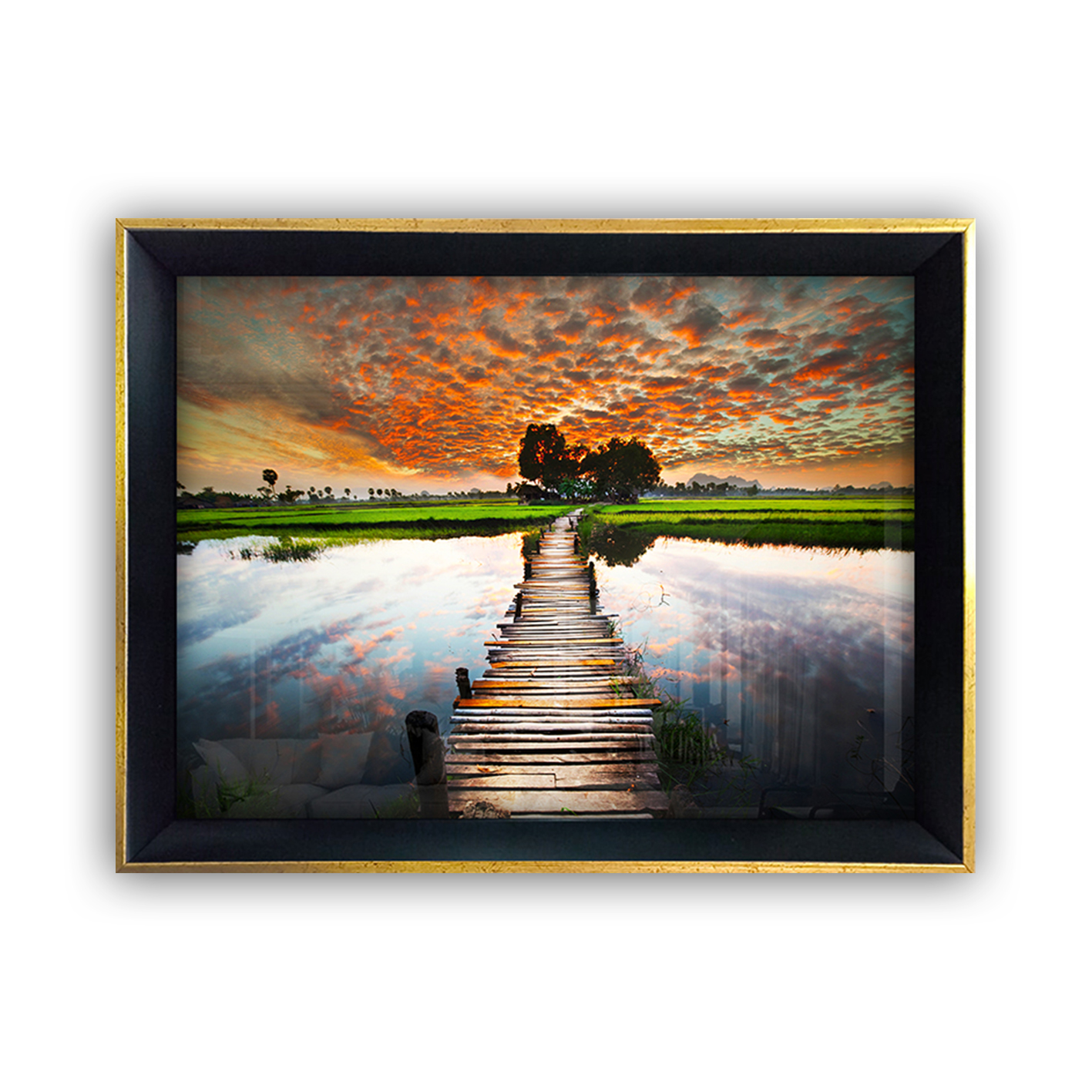 Framed Glass Painting 35x45